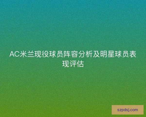AC米兰现役球员阵容分析及明星球员表现评估